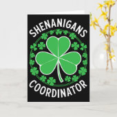 Shenanigans Coordinator Shirt Men Women Kids St Pa カード (黄色い花)