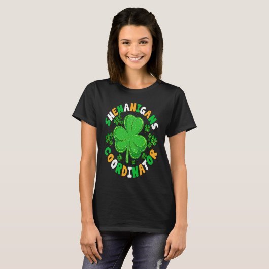 Shenanigans Coordinator Teacher  St Patricks Day I Tシャツ (正面フル)