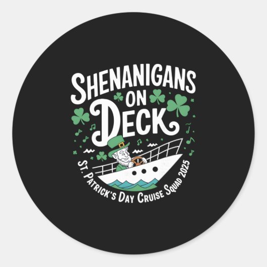 Shenanigans Deck St.patrick's Day Cruise 2025  ラウンドシール (正面)