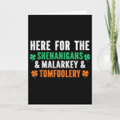 Shenanigans Malarkey And Tomfoolery Funny St Patri カード (正面)