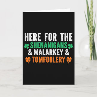 Shenanigans Malarkey And Tomfoolery Funny St Patri カード