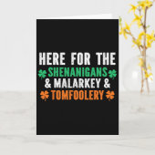 Shenanigans Malarkey And Tomfoolery Funny St Patri カード (黄色い花)