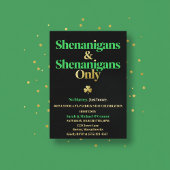 Shenanigans & Shenanigans のみ St. Patrick's Day 招待状
