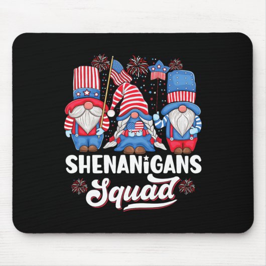 Shenanigans Squad アメリカ独立記念日 7月4日 マウスパッド (正面)