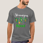 Shenanigans Squad Funny Patrick's Day Dabbing Lepr Tシャツ (正面)