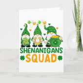 Shenanigans Squad Funny St Patricks Day T Shirt  カード (正面)