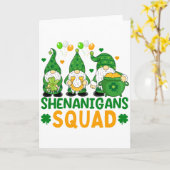 Shenanigans Squad Funny St Patricks Day T Shirt  カード (黄色い花)