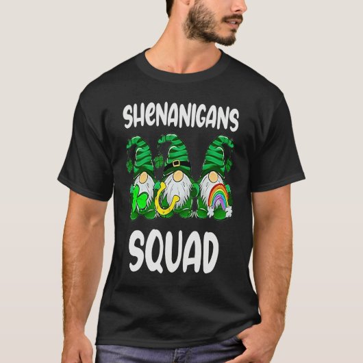 Shenanigans Squad Gnomes St Patrick's Day Men Wome Tシャツ (正面)