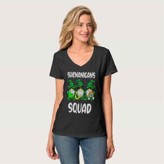 Shenanigans Squad Gnomes St Patrick's Day Men Wome Tシャツ (正面フル)
