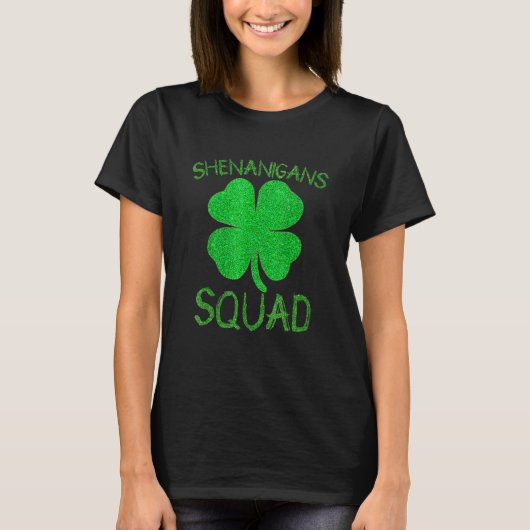 Shenanigans Squad Irish Funnyaint Patricks Day Tシャツ (正面)
