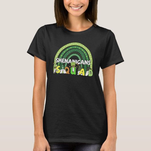 Shenanigans squad irish gnomes rainbow st patrick' tシャツ (正面)