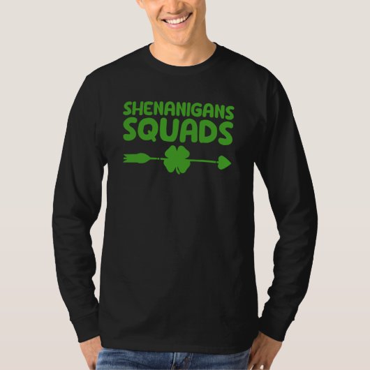 Shenanigans Squad Irish St Patricks Day Shamrock Tシャツ (正面)