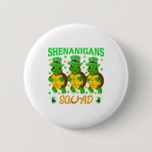 Shenanigans Squad St. Patrick�s Day Cute Turtle 缶バッジ (正面)