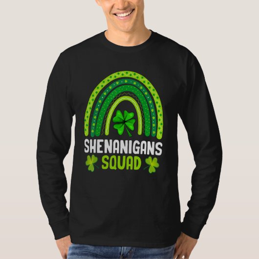 Shenanigans Squad St Patrick's Day Gifts Rainbow S Tシャツ (正面)