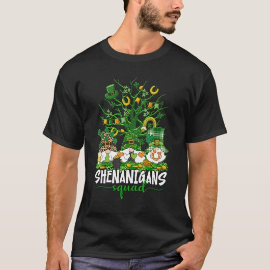 Shenanigans Squad St Patricks Day Gnomes Green Tre Tシャツ (正面)