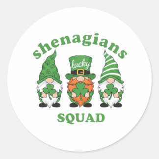Shenanigans Squad St. Patrick's Day Gnomes Round S ラウンドシール