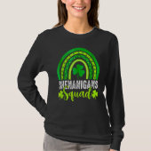 Shenanigans Squad St Patrick's Day Rainbow Shamroc Tシャツ (正面)