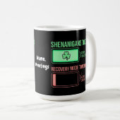 Shenanigans Today Recovery Mode Tomorrow 冗談は今日まで、明 コーヒーマグカップ (正面右)