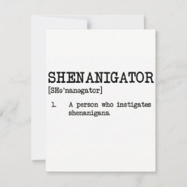Shenanigator Funny St Patricks Card シーズンカード