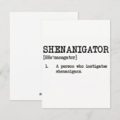 Shenanigator Funny St Patricks Card シーズンカード (正面/裏面)