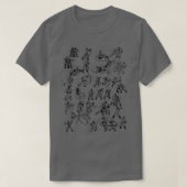 Shenmueスクロールのコラージュを移動 Tシャツ (デザイン正面)