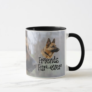 sheperd "Friends Fur-ever" Verwandlungstasse マグカップ