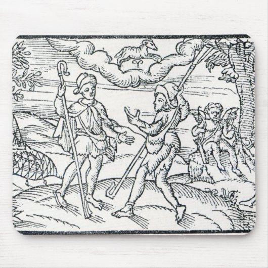 「Shepheardes Calendarからの3月の月、 マウスパッド (正面)