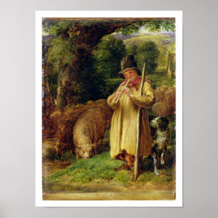 Shepherd Boy, 1831 (パネル油) ポスター
