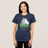 Shepherd boy and lamb psalm Christian T-Shirt トライブレンドＴシャツ (正面全面)