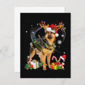 Shepherd Christmas Dog ノートカード (正面/裏面)