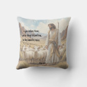 Shepherd goes before them Bible Scripture クッション (裏面)