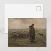 Shepherdessおよび彼女の群| 1862-63年 ポストカード (正面/裏面)