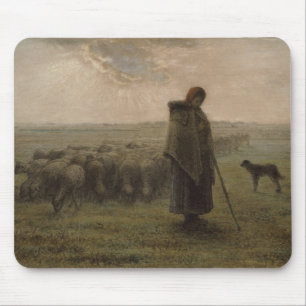 Shepherdessおよび彼女の群 1862-63年 マウスパッド