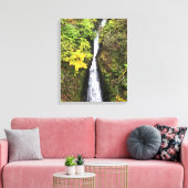 Shepperd's Dell秋、Columbia River Gorge、または キャンバスプリント (インサイチュ (リビング))