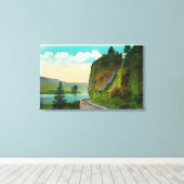 Shepperd's Dell on Columbia Riverのシーン キャンバスプリント (インサイチュ (ウッドフロア))