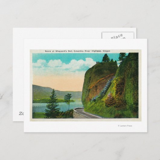 Shepperd's Dell on Columbia Riverのシーン ポストカード (正面/裏面)