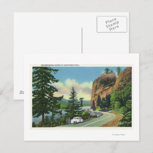 Shepperd's Dell View of Incomparable Gorge ポストカード (正面/裏面)