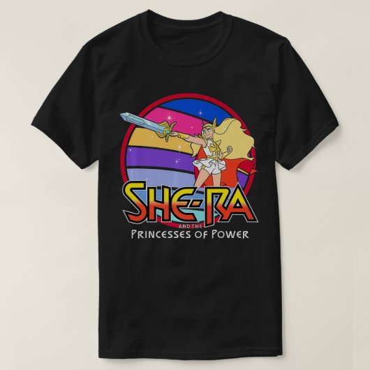 SheRaとパワーレインボープレミアムのプリンセス Tシャツ (デザイン正面)
