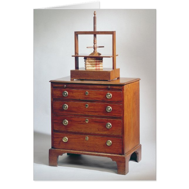 Sheraton著小さいマホガニーの整理箪笥 (正面)