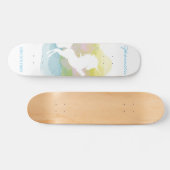 Sherbertの雲のユニコーンのライダー-カスタムな文字 スケートボード (横)