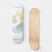Sherbertの雲のユニコーンのライダー-カスタムな文字 スケートボード (正面)