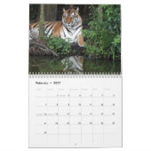 Shere-Khanのカレンダー、ベンガルTigerShere Khan カレンダー (2月 2027)