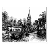 Shere, Surrey, Vintage Sketch ラバースタンプ (インプリント)