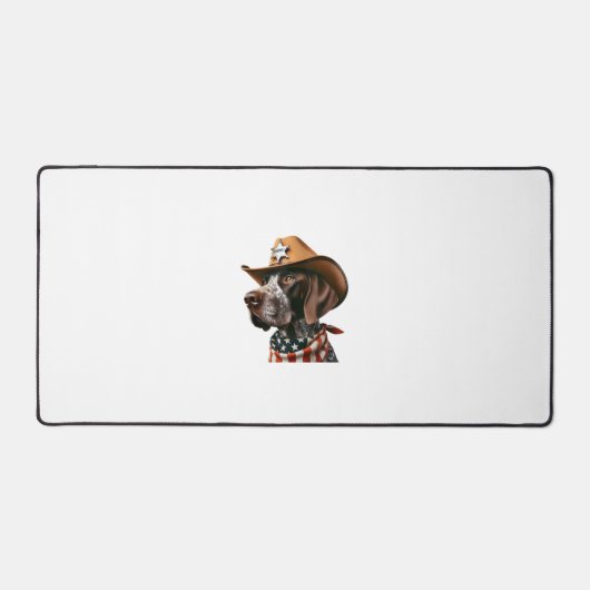 Sheriffおもしろい DogシャツGerman Pointer Dog Mom Wil デスクマット (正面)