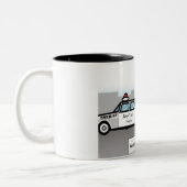 Sheriff パーソナライズされた Deputy - Female Cartoon ツートーンマグカップ (左)