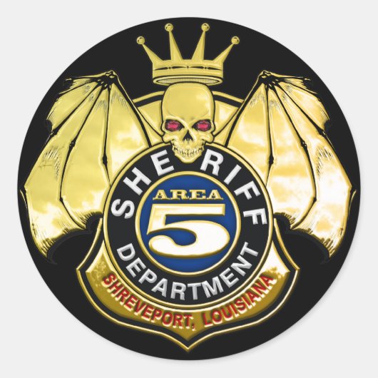 Sheriff Area 5バッジ ラウンドシール (正面)