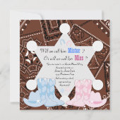 Sheriff Cowboy Gender Revealパーティの招待状 招待状 (裏面)