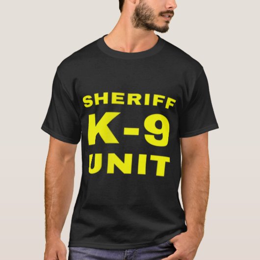 Sheriff K-9ユニットフロントとバックプリントK9警察Do Tシャツ (正面)