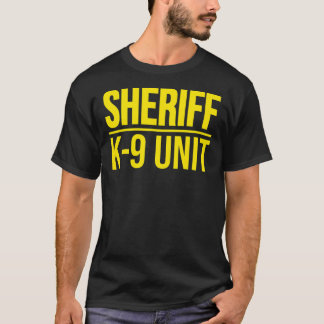 SHERIFF K-9ユニット警察犬の制服の将校コスタム Tシャツ
