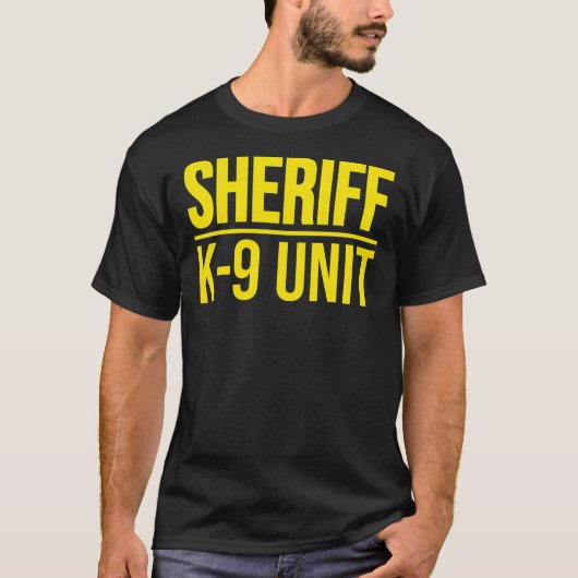 SHERIFF K-9ユニット警察犬の制服の将校コスタム Tシャツ (正面)